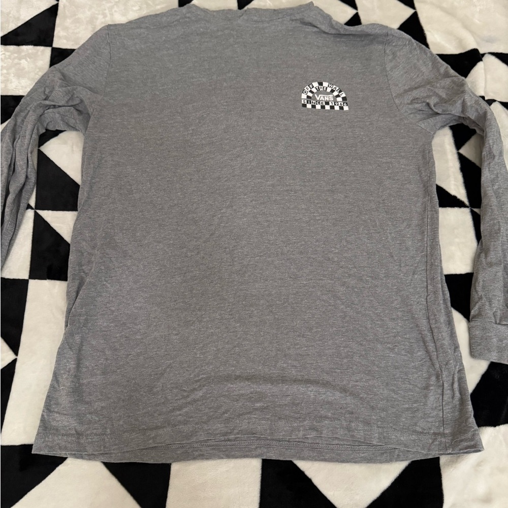 Vans Gray Long Sleeve Tee Classic Design